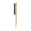Bristle Straightening Hairbrush & Comb with Bamboo Handle for Sectioning, Backcombing, and Men's Beard Styling.