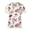 Summer Creative Fashion Mushroom Fun 3D Printed T-shirt Cool and Cute Men's and Women's Casual Short Sleeves