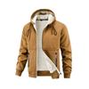 European Winter Lamb Fleece Thick Coat Men's Outdoor Sports and Leisure Thick Hooded Jacket Top