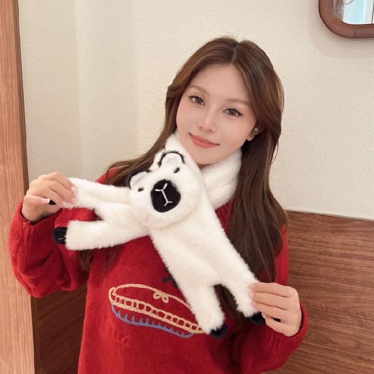 Winter Shawl Warm Scarf Thick Neck Warmer Stylish Adult Cartoon Scarf Neckwear