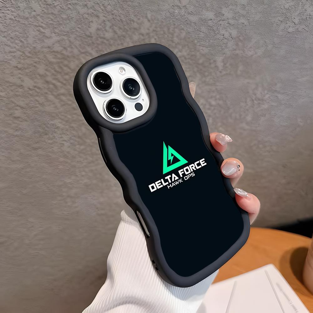 

Game Delta Force Wavy Edge TPU Mobile Phone Case for iPhone 17 16 15 14 13 12 11 Air Pro Max Plus Colorful Cover iPhone 11 Pro Max