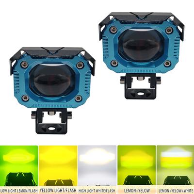 LED Motorcycle Fog Lamp Auxiliary Driving Spotlight Hi/Low Beam Five Modes Daytime Running Lights Off-Road Light For ATV Truck