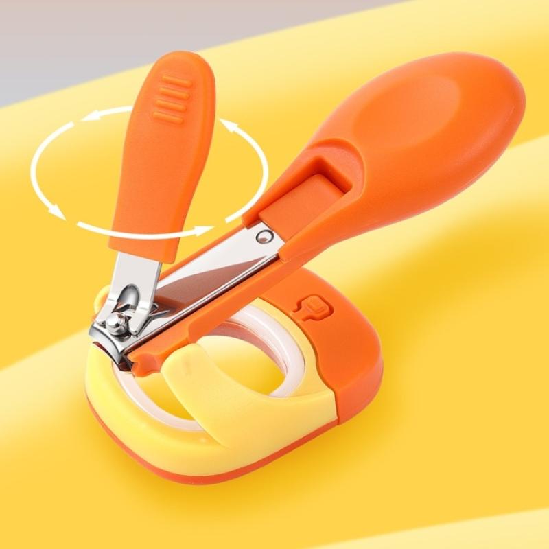 Coupe-ongles pour bébé et personnes âgées avec lumière LED/loupe Anti-éclaboussures Coupe-ongles Ongles des mains et des pieds Ciseaux à ongles Soins
