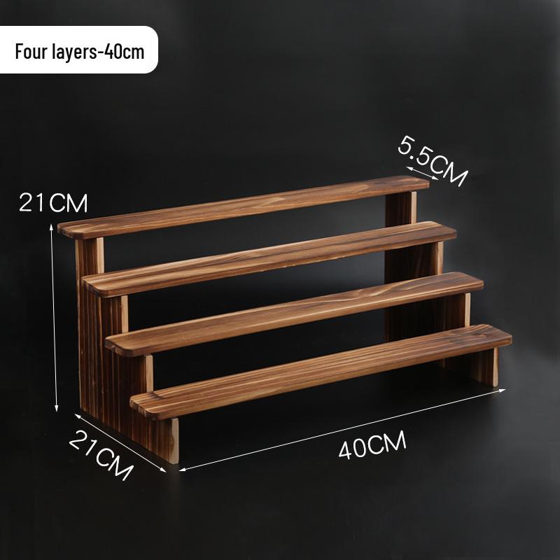 Solid Wood Display Rack for Action Figures, Collectibles, and Succulents