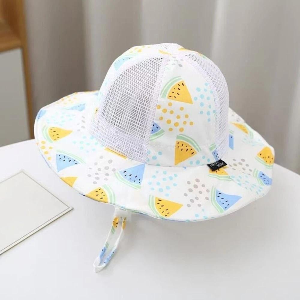 Thin Children Sun Hat Fruit Print Sun Protection Hat Fashion Bucket Hat  for Baby Boys Girls