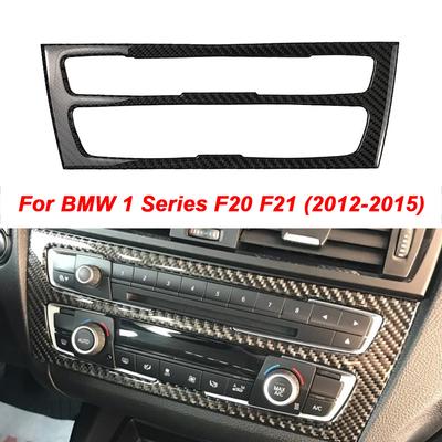 For BMW F20 F21 1 Series Accessories Car Interior Real Carbon Fiber Console Air Conditioning CD AC Panel Cover Trim Car Styling