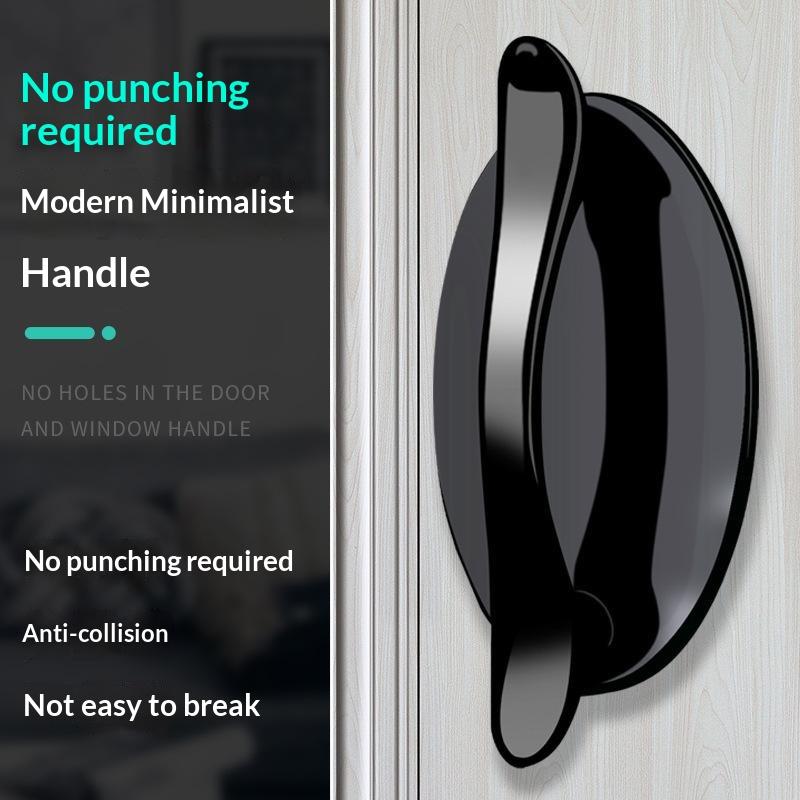 No Drill Anti Collision Cabinet Pull Handle Self Adhesive Sturdy Build for Bathroom Wardrobe Kitchen Drawer