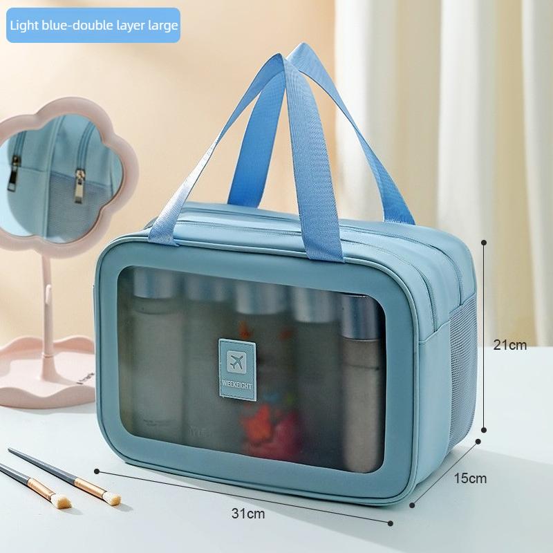 Women's Portable Cosmetic Storage Bag with Wet and Dry Separation, New Waterproof Travel Toiletry Bag