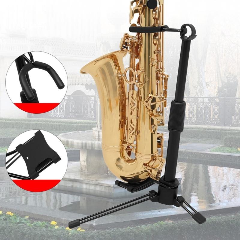 Foldable Portable Alto Tenor Saxophone Stand Sax Tripod Holder Instrument Saxophone Accessories for Alto Tenor Saxophone