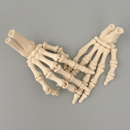 Halloween Skjeletthånd 3D-printet Plast Menneskehånd Beinmodell Skumle Halloween Triks Rekvisitter for Borddekking Festartikler Spøkelseshus Hjemmedekor