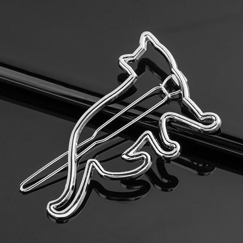 New Metal Geometric Love Heart Hair Clip Elegant Round Barrette for Women Girls Sweet Gold Hairpins Barrettes Hair Accessories