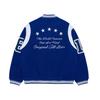 New Converse Baseball Jacket Men's Blue 10026725-A03
