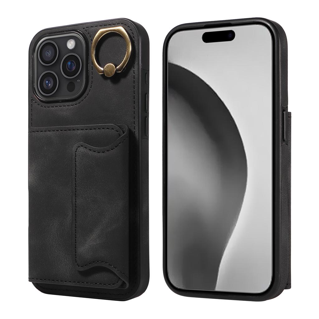Ring Bracket Card Holder Slots Cover Phone Case for iPhone 16 Series.for iPhone 16,iPhone 16 Plus,iPhone 16 Pro,iPhone 16 Pro Max