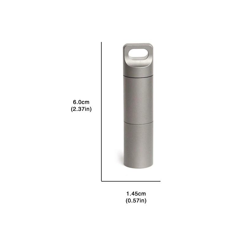 EDC Titanium Alloy Pill Medicine Storage Box Container Multi Grid Outdoor Camping Travel Box Sealed Waterproof Leak