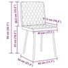 VidaXL Chaises à manger lot de 6 gris clair velours 3315473