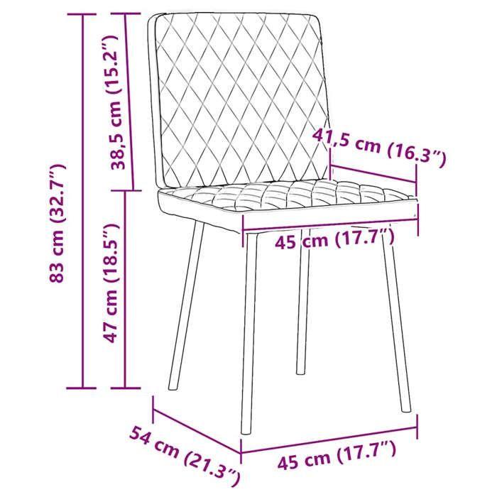 VidaXL Chaises à manger lot de 6 gris clair velours 3315473
