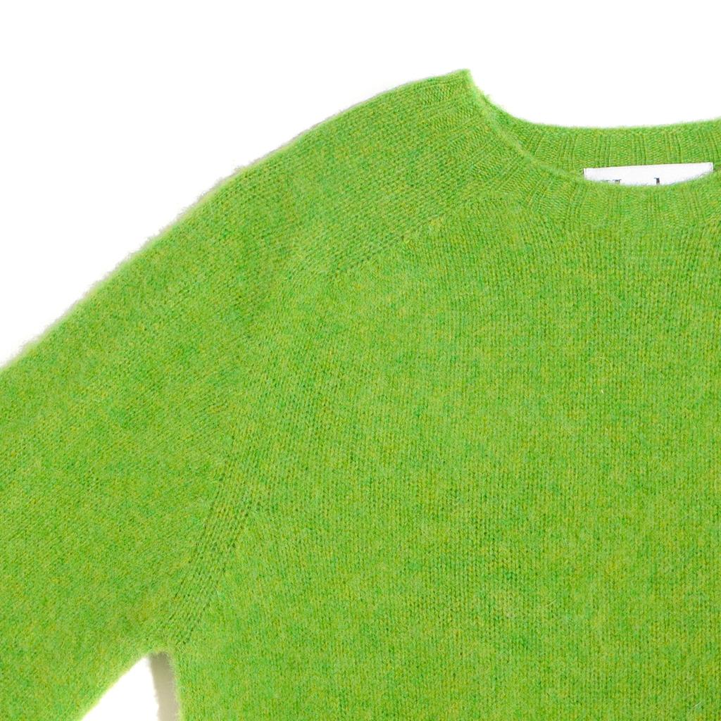 Halliobeuseukoteullaendeu Shaggy Dog Crew Neck Sweater - Garden Leaf