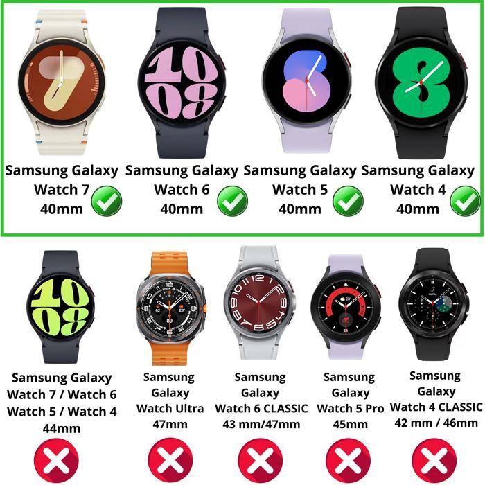 Tempered Glass for Samsung Galaxy Watch 7 40mm [2 Pack] Phonillico Anti-Scratch Watch Screen Protector Film