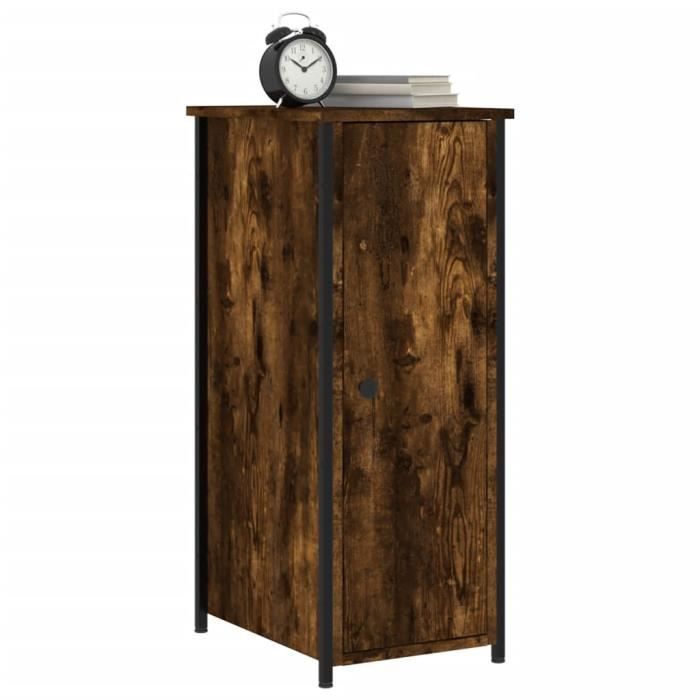 VidaXL Bedside Tables 2 Pcs Smoked Oak 32x42x80 Cm Engineered Wood 825968