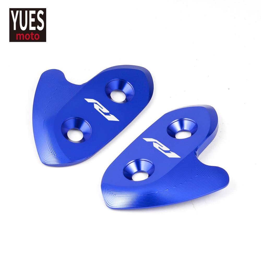 Moto Accessories Mirror Hole Cover Windscreen Driven Mirror Eliminators Cap For YAMAHA R1 R1M YZF R1 2015 2016 2017