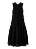 Sheer Nylon Shirring Dress 13WFO262076 BLK 0 [Emi] (Set-up Compatible) Women's