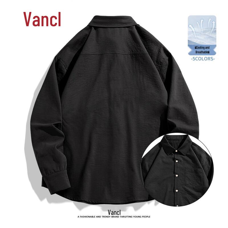 VANCL Men's Ice Silk Long Sleeve Casual Shirt