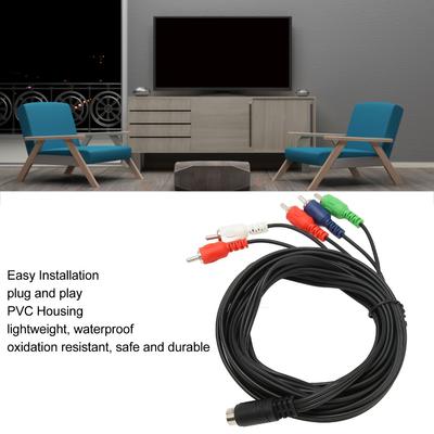 Red Green Blue and Red White 10 Pin DIN To 5RCA Cable Flexible AV Connection Wire Cable  For TVs
