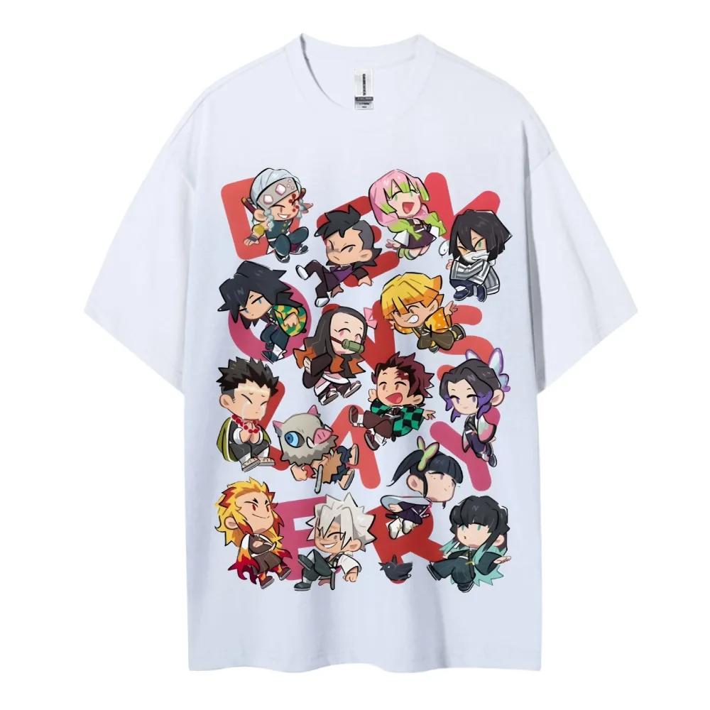 

New Demon Slayer Japanese Hotblooded Anime Classic Characters Sports Casual Shortsleeved Comfortable Halfsleeved Popular Top S