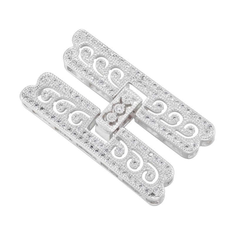 

Многоцелевые ряды циркониевых H-образных соединителей для рукоделия, портативные для пользовательских ожерелий и браслетов из жемчуга серебряный