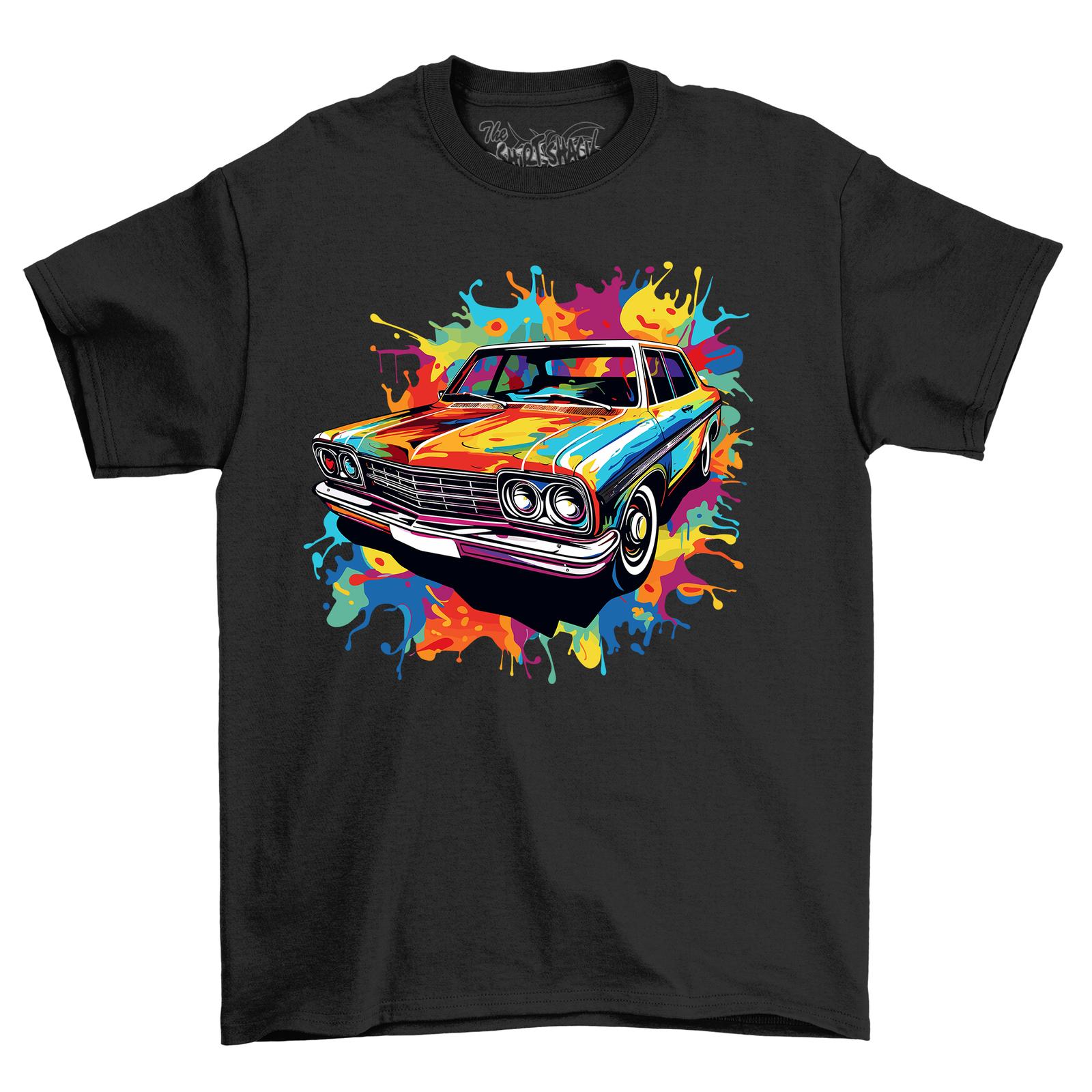 

Retro Car Paint Drip Design T-Shirt Mens Womens Tees Top - Funny and Stylish! 100% cotton, Funny t-sh M