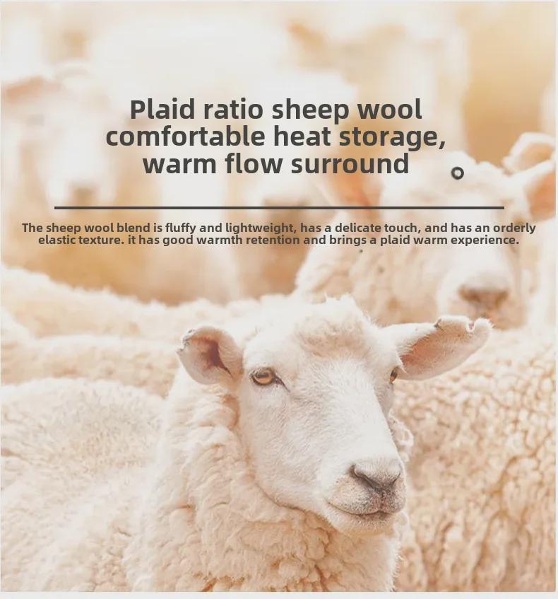 2024 Women's Winter British Style Scarf: 100% Pure Australian Wool, High-End & Warm