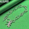 925 Sterling Silver Simple Dragonfly Side Chain Beautiful Bracelet Gift Jewelry