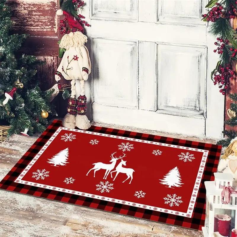 Weihnachten Fußmatte Eingang Fußabtreter Schlafzimmer Bad Toilette Anti-Rutsch Teppich 2025 Frohe Weihnachten Dekoration für Zuhause Neujahrsgeschenk