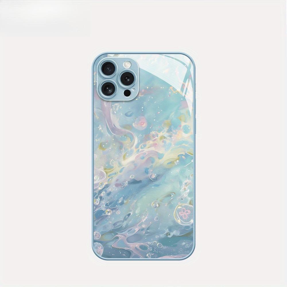 Blaues Muster kreative Handyhülle für Phone 17 16 Pro 15 Pro 14 13 12 11 XS 14 PRO MAX 16 plus 14Pro 12pro Rückseite