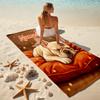 1PC Custom Name Sleepy French Bulldog Comfort Beach Towel Highly Absorbent And Sand-Resistant Towel for Swimming, Pool, Yoga, And Travel Lightweight