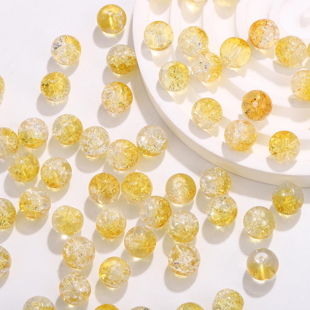 10mm Zweifarbige Crackle-Glasperlen für DIY Armbänder und Halsketten im antiken Stil