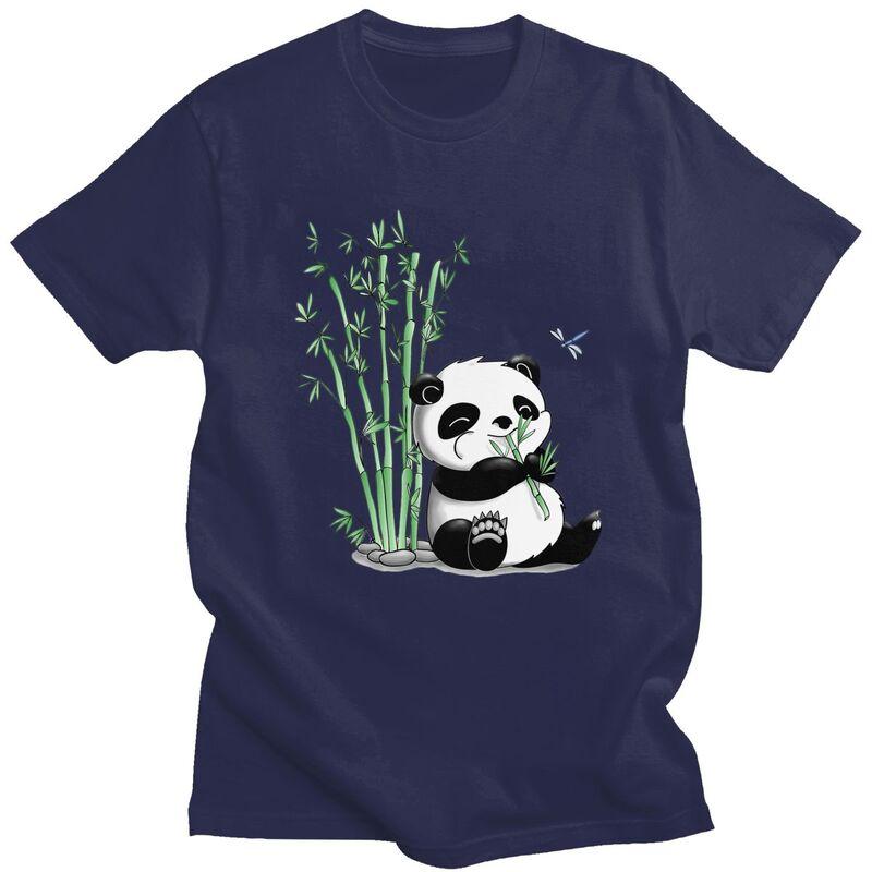 Custom Male Panda Bear T Shirt Short Sleeve Cotton Tshirt Tshirt Leisure Tees Clothing
