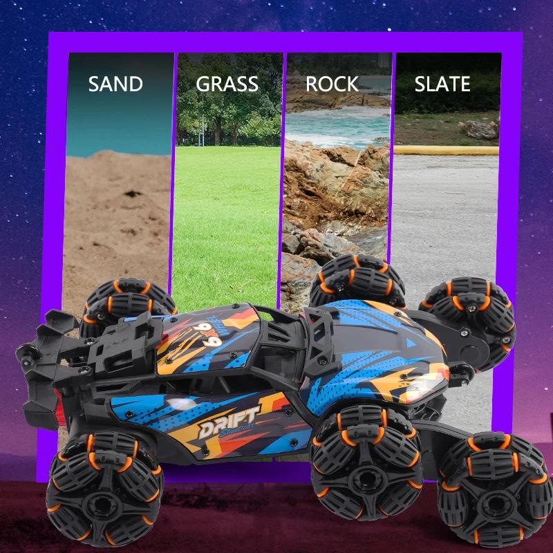 Six Wheels Dual Rc Car Toy Spray Twisting Stunt Drift Car Gesture Sensing Remote Controlled Cars Toys For Children Adults
