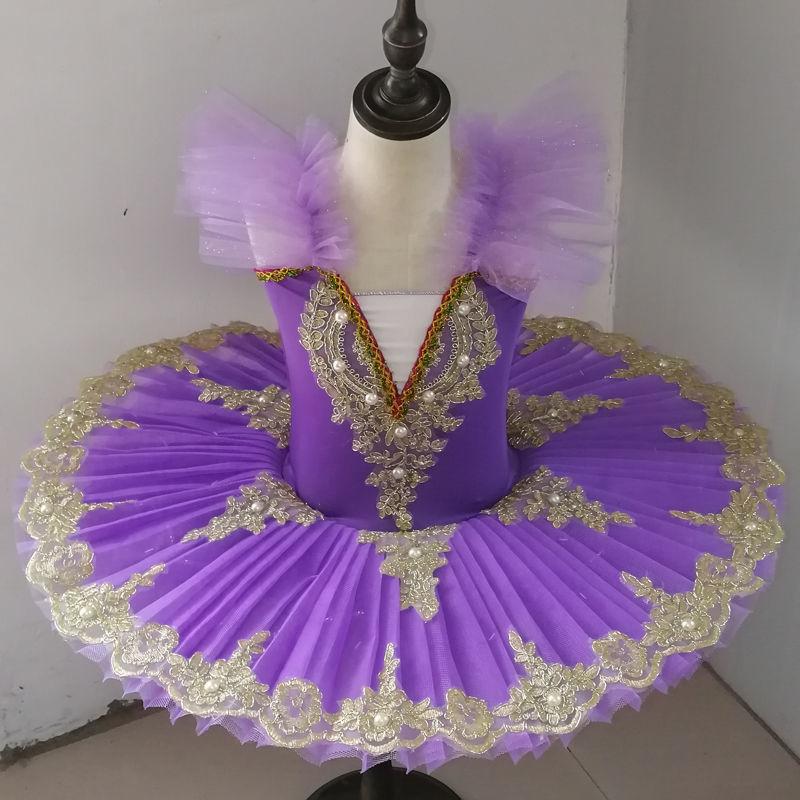 Tutu Ballet Led Light Swan Lake Ballerina Pancake Girl Ballet Dress Kids Dance Costumes