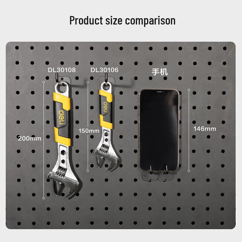 Deli 6-inch Industrial Adjustable Wrench