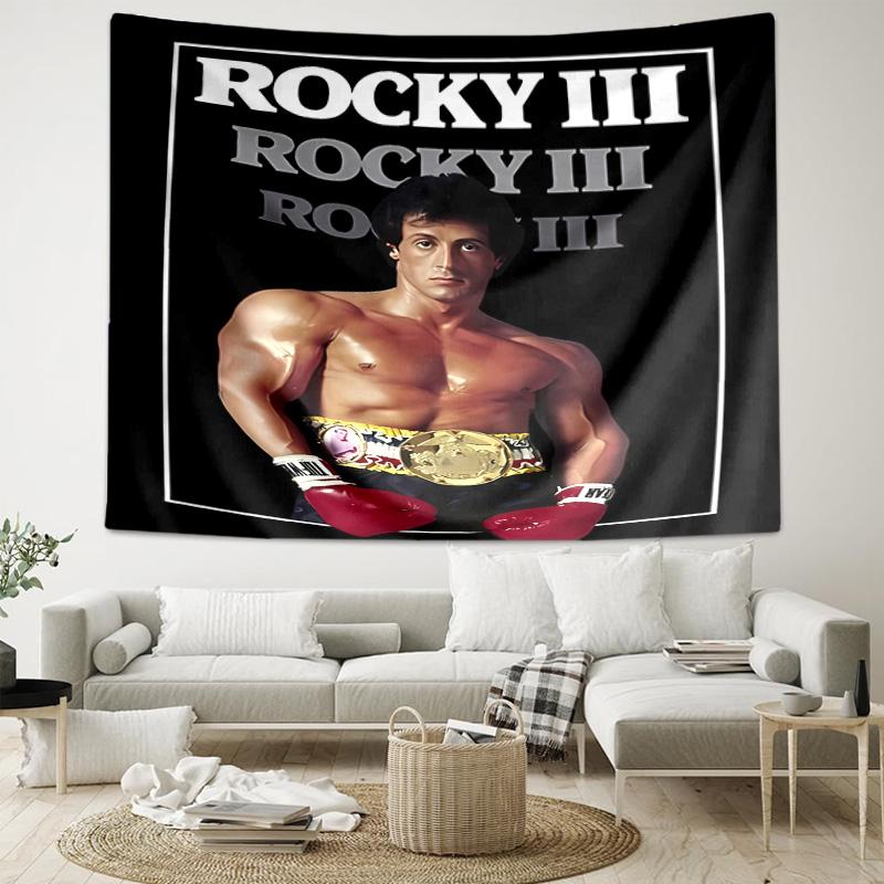 1pc The Champion of Boxing Rock-y Tapestry, Living Room, Bedroom, Office, Party Decor, Ideal Festive Gift