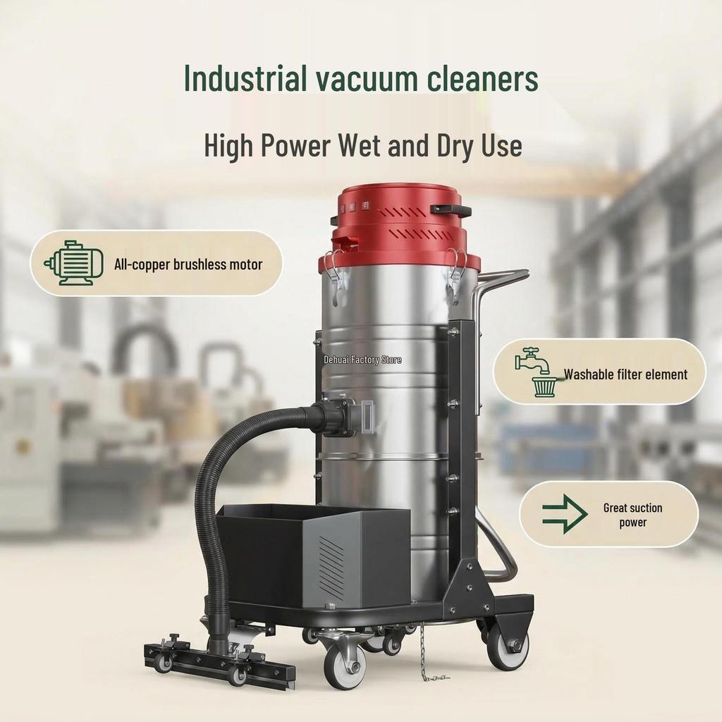 Explosion-Proof Industrial Vacuum Cleaner for Workshop Dust and Iron Filings