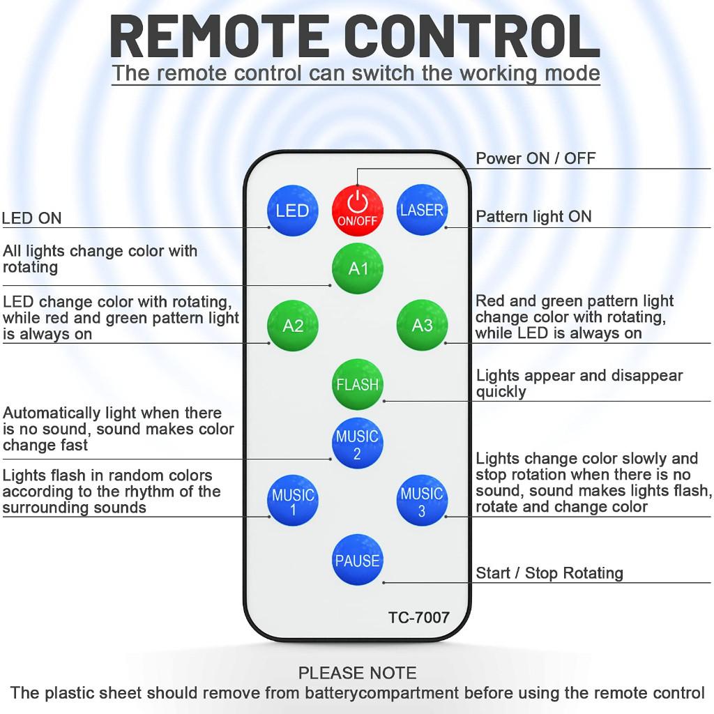 72 Pattern LED Disco Light Adjustable Laser Lights Projector Stage Lights Party DJ Light Colorful Party Light
