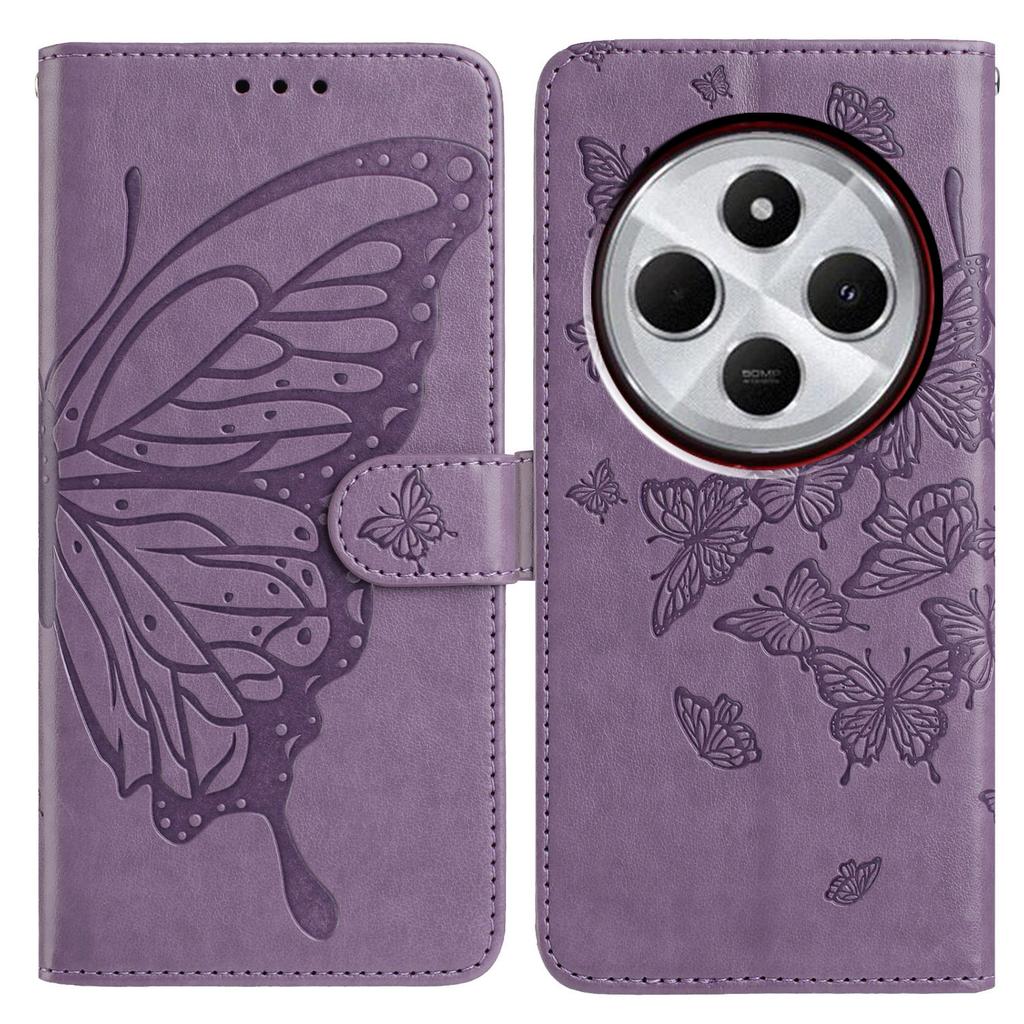 Peněženkové pouzdro pro Xiaomi Redmi 14C 4G/14C 5G/14R 5G/A4 5G/A3 Pro 4G/Poco C75 4G/Poco M7 5G PU kožený kryt na telefon s popruhem