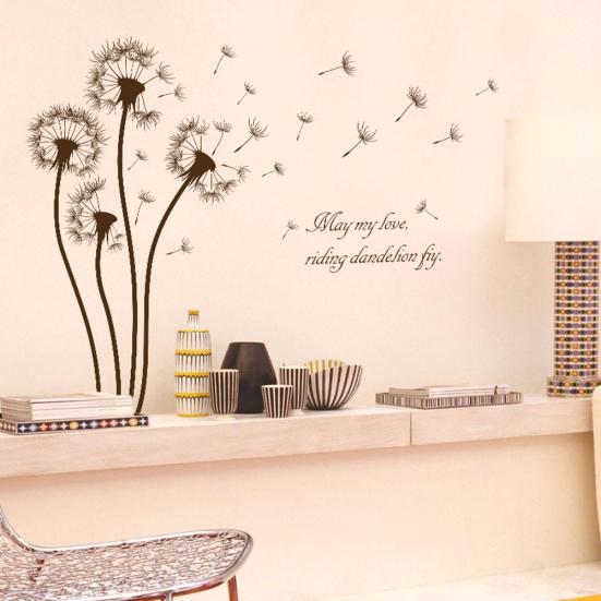 Zdejmowane mlecze DIY naklejka ścienna Home naklejka salon dekoracja sypialni