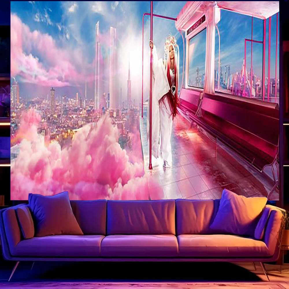 RAPPER NNicki MMinaj Tapestry Print Large Tapestry Wall Hanging Wall Tapestry Decor Living Room Bedroom Home