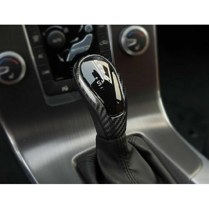 Real Carbon Fiber Gear Shift Knob Trim Fit for Volvo V60 2013-17