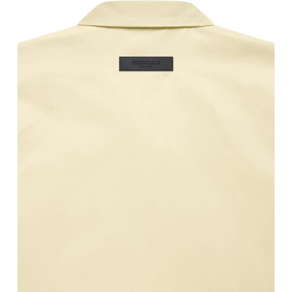 Fear of God Essentials SS Nylon Short-Sleeve Shirt With Allover Logo Print Unisex Tops Canary-Yellow FOG-FW22-656