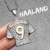 Messi Cristiano Ronaldo Neymar Haaland Football Jersey Man Necklaces Stainless Steel Pendant Chain Jewelry Gift Wholesale