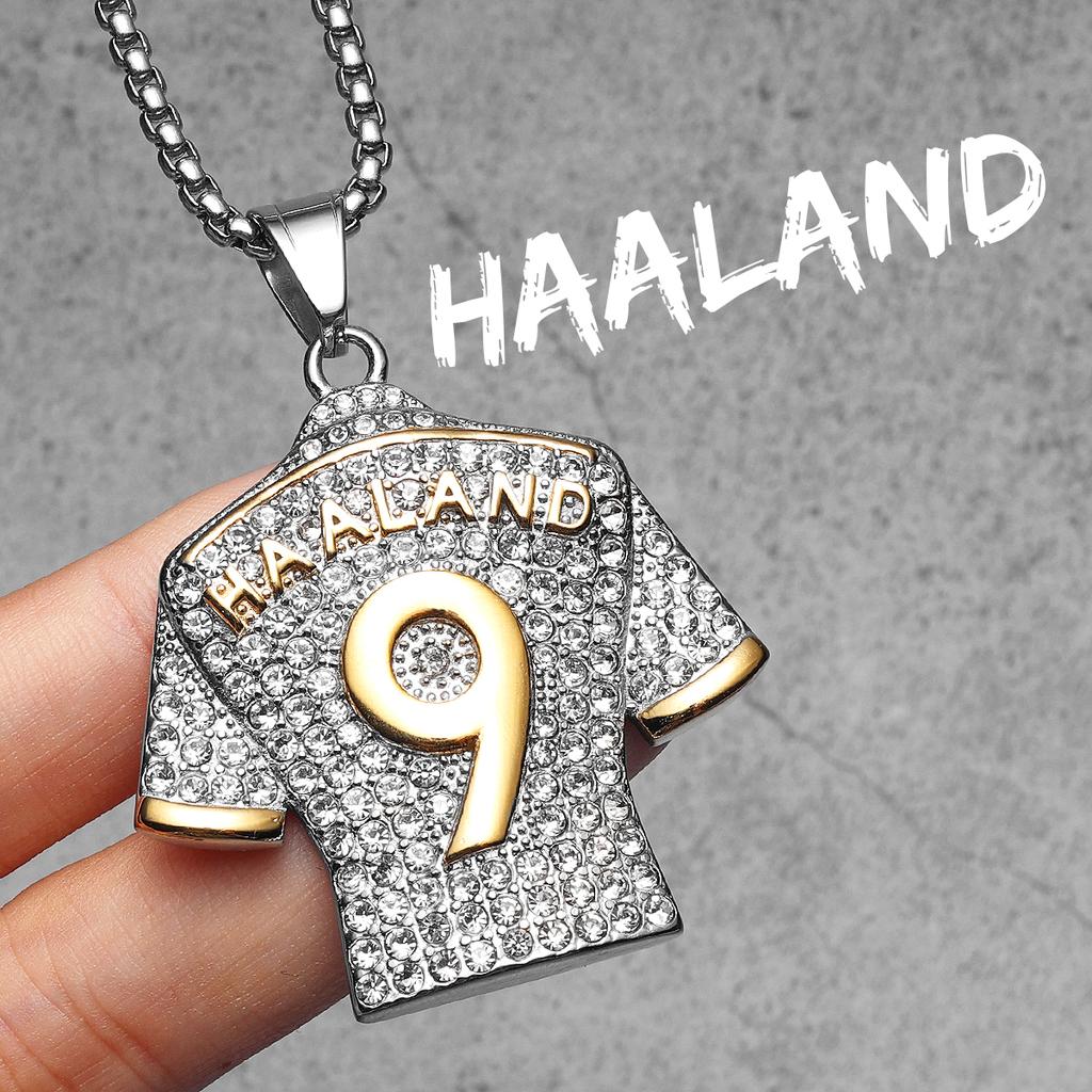 Messi Cristiano Ronaldo Neymar Haaland Football Jersey Man Necklaces Stainless Steel Pendant Chain Jewelry Gift Wholesale